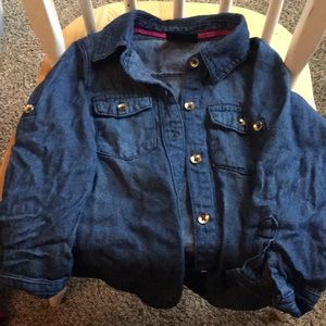 Toddler girl denim shirt